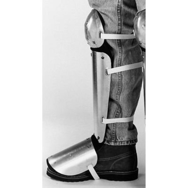 Ellwood Safety Appliance Co. Ellwood Safety Knee-Shin-Instep Guards, Web Straps, Aluminum Alloy, 12inL x 5inW, 1 Pair 333